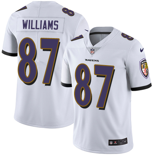 Nike Ravens #87 Maxx Williams White Men's Stitched NFL Vapor Untouchable Limited Jersey